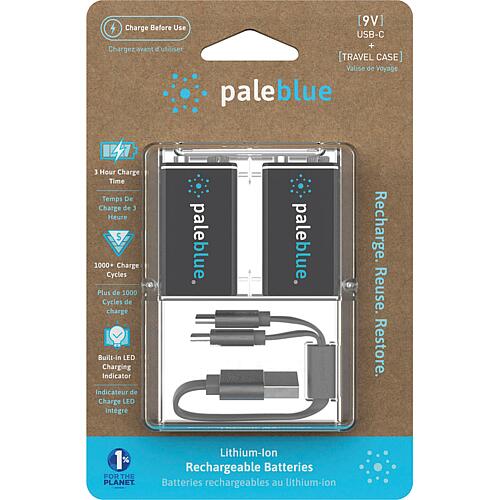 Piles rechargeables Paleblue USB-C E-Block, 9V Standard 1