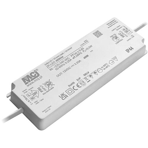 Transformateur pour sources lumineuses 12V DC, 40Watt, IP44