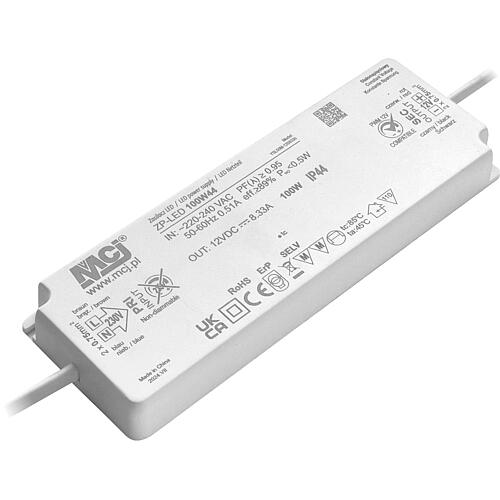 Transformateur pour sources lumineuses 12V DC, 100Watt, IP44