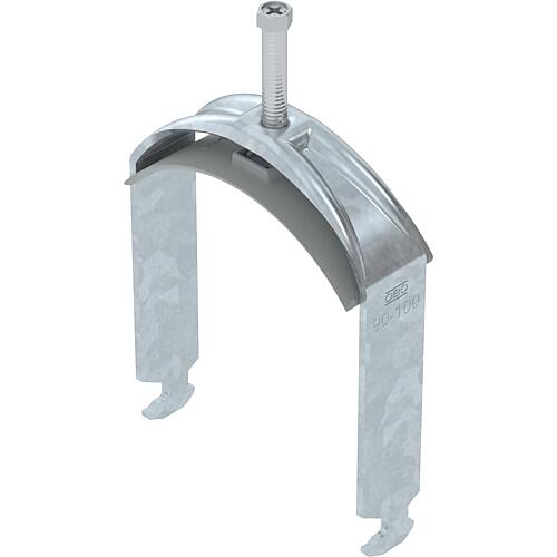 Collier à étrier OBO - 2056 Pied en H, simple, bac à pression en plastique, BS-H1-K-100 FT