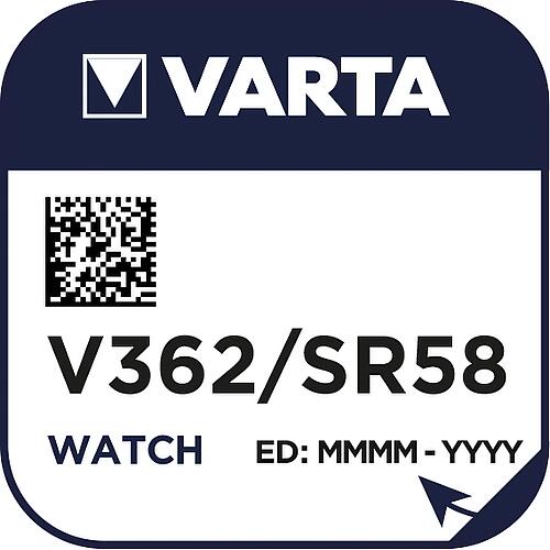 Pile bouton Varta V362 SR58 Anwendung 1