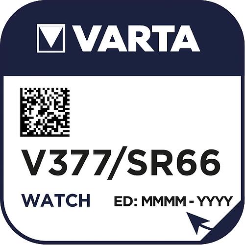 Pile bouton Varta V377 SR66