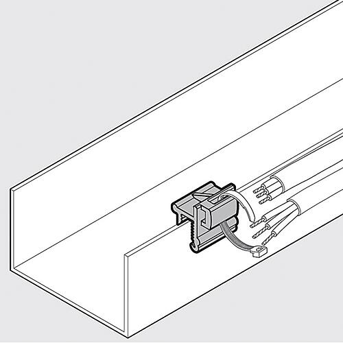 Fixation solaire ABB, EK-MPEC2 Edge Clip, 0,7-3mm Profil, Fixation latérale, p. Câbles de 4,8mm de large, -40-+120°C