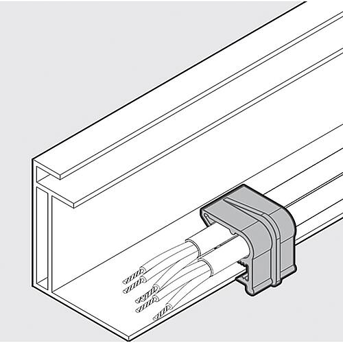 Fixation solaire ABB, EK-MPEC4 Edge Clip, profilé 0,7-3mm, fixation latérale, passage de câble direct 2x6mm, -40-+120°C