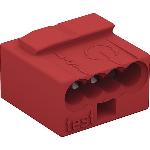 Borne de jonction 4 conducteurs 243, rouge 0,6-0,8 mm, Cond.=100