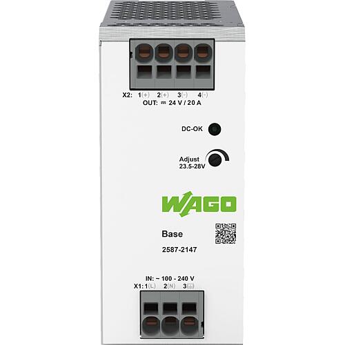 Alimentation électrique à découpage primaire ; Base ; monophasé ; DC 24V ; 20 A