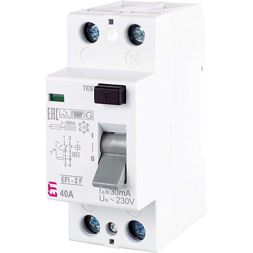 Disjoncteur différentiel EFI, type F, instantané Standard 1