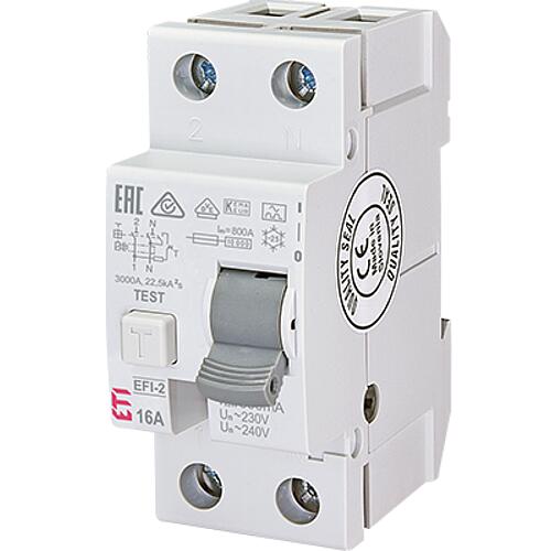 Disjoncteur différentiel EFI, type F, instantané Standard 3