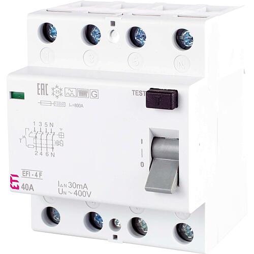 Disjoncteur différentiel EFI, type F, instantané Standard 5