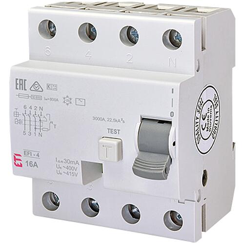 Disjoncteur différentiel EFI, type F, instantané Standard 6