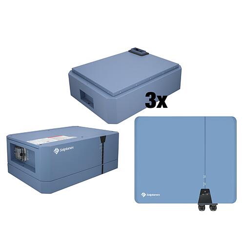 Kit PV, Solplanet, 6 Eau froide, Ballons tampons 7,68 Eau froideh extensible, 5 pièces