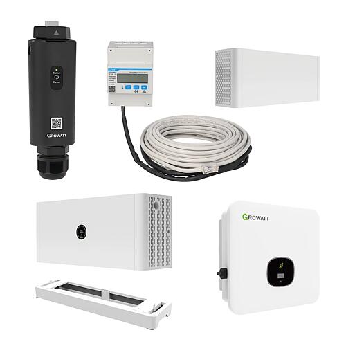 Kit de stockage PV, Growatt, 5 kW, Ballons tampons 5 kWh extensible, 5 pièces