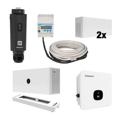 Kit de stockage PV, Growatt, 10 kW, Ballons tampons 10 kWh extensible, 6 pièces