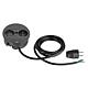 Bachmann TWIST 2 prise de table, 1x UTE, 1xUSB-A/-C Charger, noir mat, ronde, France
