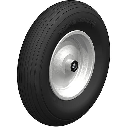 Roues avec des pneus avec chambre à air, jante en tôle d'acier avec profil à rainures Standard 1