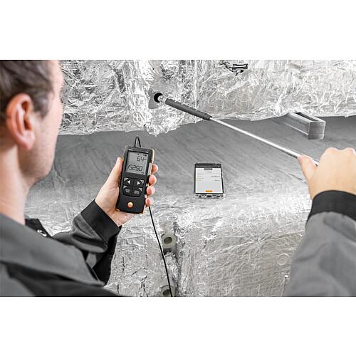 Anémomètre à hélice testo 416 Anwendung 2