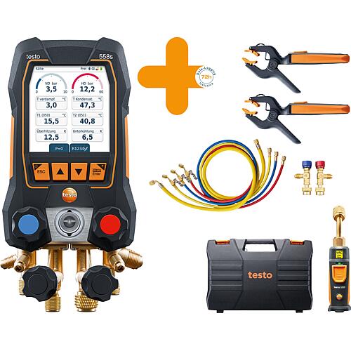 Aide au montage testo 558s Smart Vakuum Kit avec Flexibles Standard 1