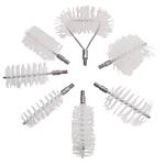 Kit écouvillons brosses nylon, avec filetage mâle M10, 7 pièces