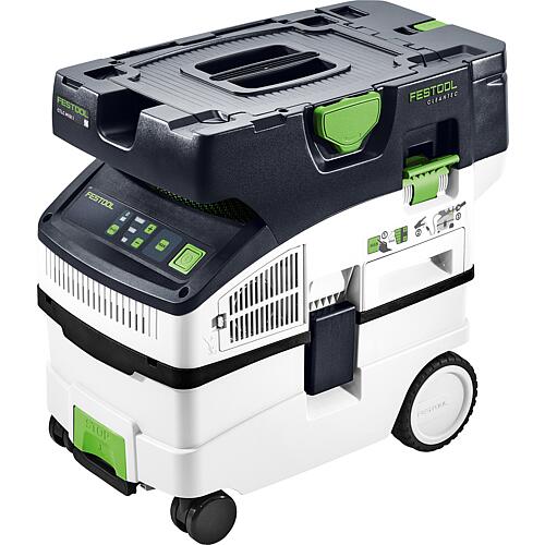 Aspirateur eau et poussière sans fil Festool 2x 18 V CTLC MIDI I-Plus, classe L, avec 4x 5 Ah batteries et chargeur