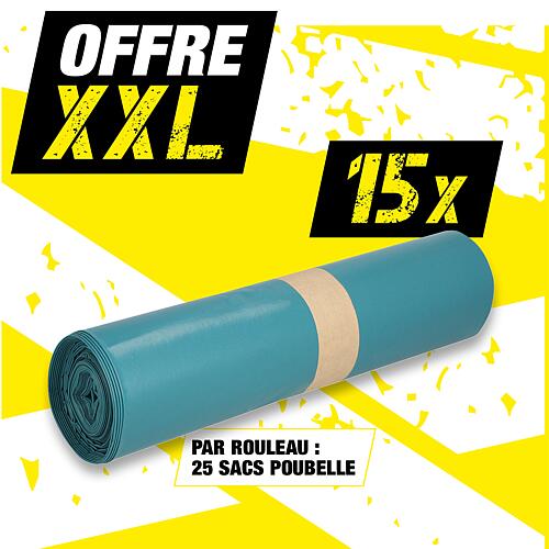 Offre XXL sacs-poubelle Premium, 120 l, 375 pièces