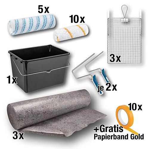 Pack promotionnel peinture murale + 10 x ruban papier or, 35mm gratuit