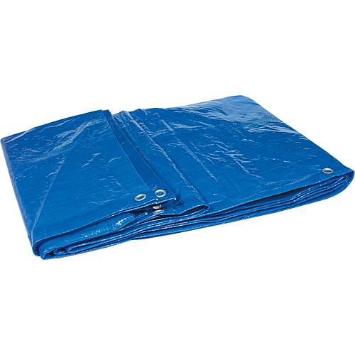 Bache en tissu en tissu filet HPDE 120g/m² avec bord+oeillet 4 x 6 m Couleur : bleu