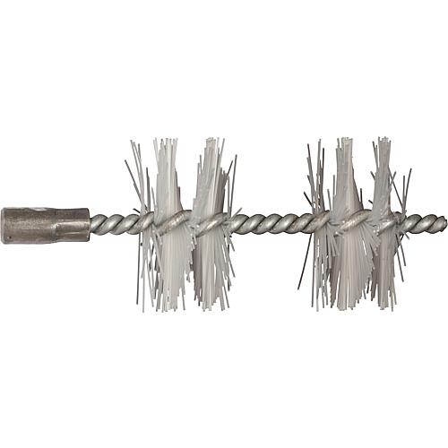 Brosse de ramonage avec filetage femelle M10 avec 2 couches, utilisation pour chaudière acier Buderus Standard 1