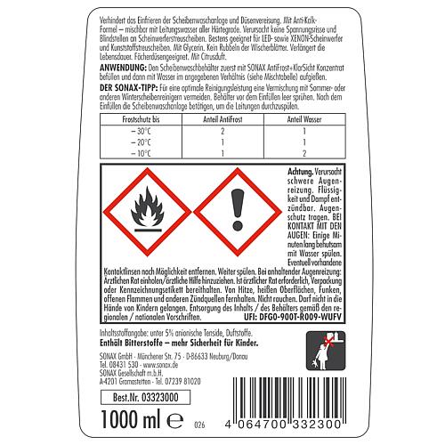 Nettoyant vitres hiver AntiFrost + Vision claire concentré jusqu'à -30°C, Citrus Anwendung 1