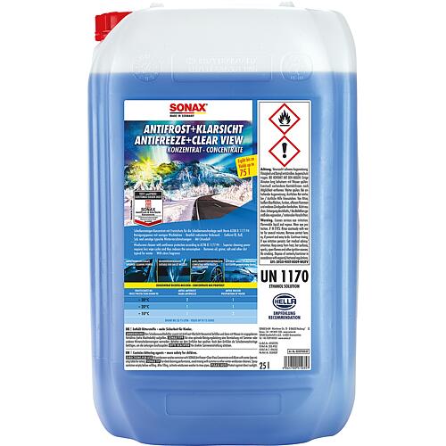 Nettoyant vitres hiver SONAX AntiFrost + Vision claire concentré Citrus Bidon 25l