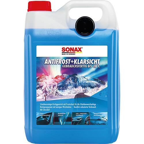 Winterscheibenreiniger SONAX AntiFrost + KlarSicht bis -18°C Citrus 5l Kanister mit Ausgießer