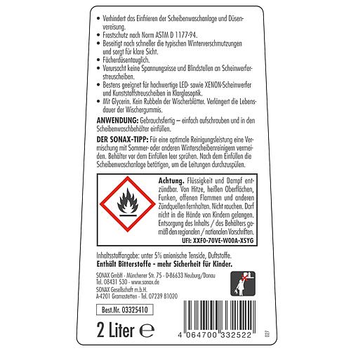Nettoyant vitres hiver AntiGivre + Vision claire prêt à l'emploi jusqu'à -20°C, Citrus Anwendung 1