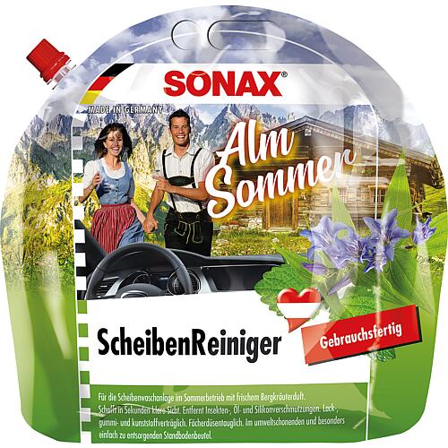 Nettoyant vitres d'été SONAX prêt à l'emploi AlmSommer 3l Sachet à fond plat