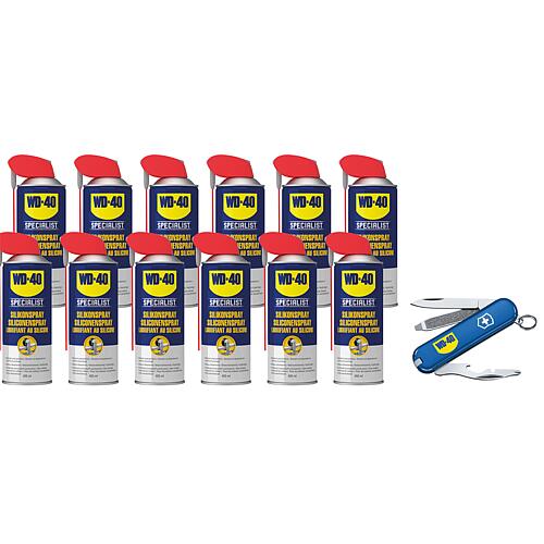 Kit de spray silicone, 12 pièces, avec Couteaux de poche suisses GRATUITS Standard 1