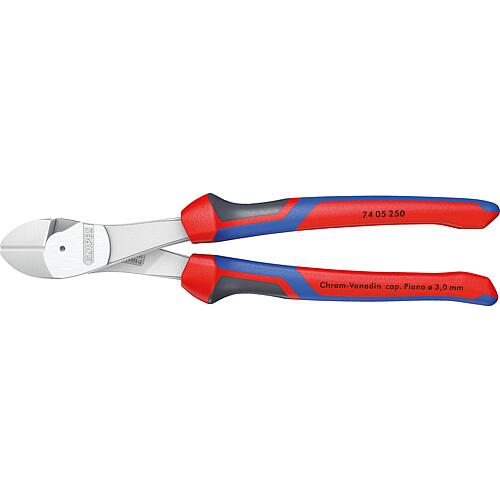 Pince coupante diagonale KNIPEX® chromée avec poignée multi-composants, longueur (mm) : 250