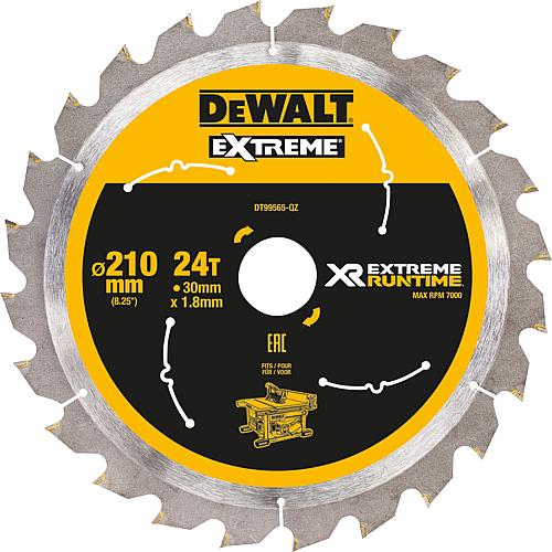 Lame de scie circulaire DeWalt, DT99565 XR Extreme Runtime 24Z 210/30 mm