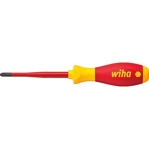 Tournevis VDE-PlusMinus Phillips/à fente wiha 3271 SoftFinish® electric slimFix, SL/PH1 x 80 mm