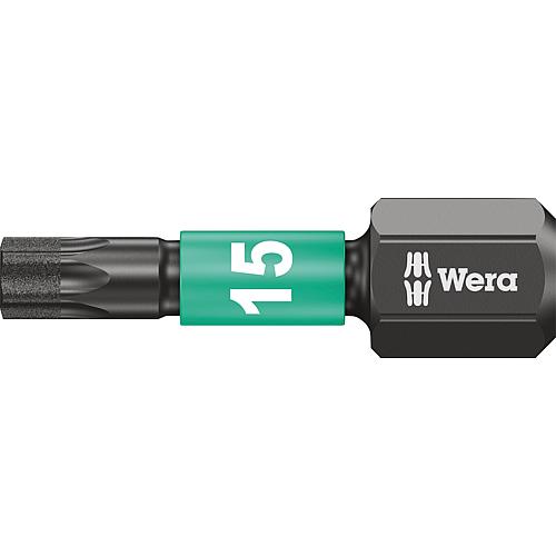 Embouts de vissage à choc Torx® Wera 867/1 IMP DC TORX® DIY Impaktor avec entraînement 1/4", revêtement diamanté, T15 x 25 mm Cond. = 10 pièces
