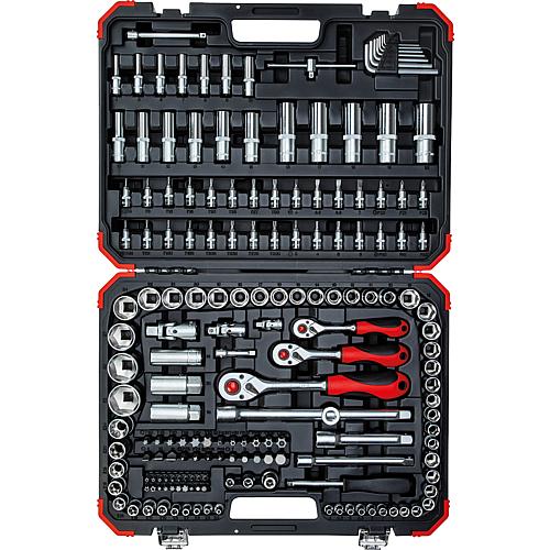 Kit cliquet 1/4“ + 3/8“ + 1/2“, 172 pièces Standard 1