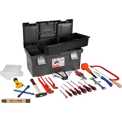 Caisse a outils "Azubi" Kit de marques multi-composants malette profi. plastique