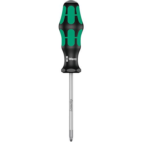Tournevis Pozidriv Wera 355 Kraftform Plus Séries 300, lame ronde, pointe Lasertip, PZ2 x 100 mm