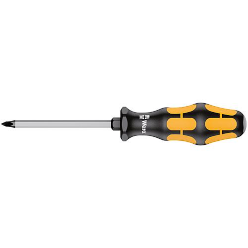 Tournevis Pozidriv avec embout à frapper Wera 918 SPZ Kraftform Plus Séries 900, lame traversante à 6 pans, PZ2 x 100 mm