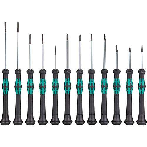 Kit de tournevis Wera électronique Kraftform Micro fente/Phillips/Torx®/six pans creux, 12 pièces
 Anwendung 1