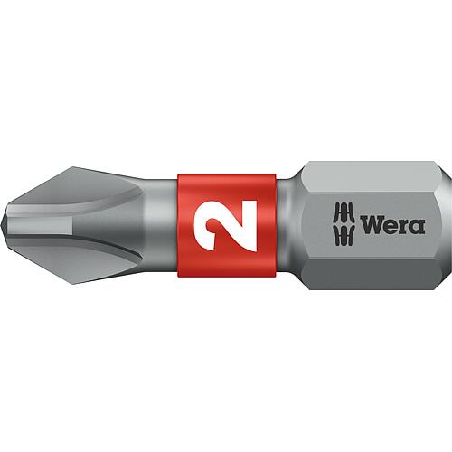Embouts Phillips Wera 851/1 BTZ à emmanchement 1/4", courts, extra-rigides avec zone BiTorsion, PH2 x 25 mm