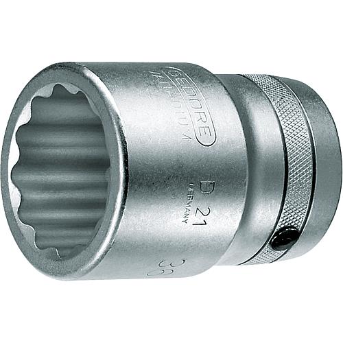 Douilles pour cliquet 1" mâle douze pans, métrique, courte Standard 1