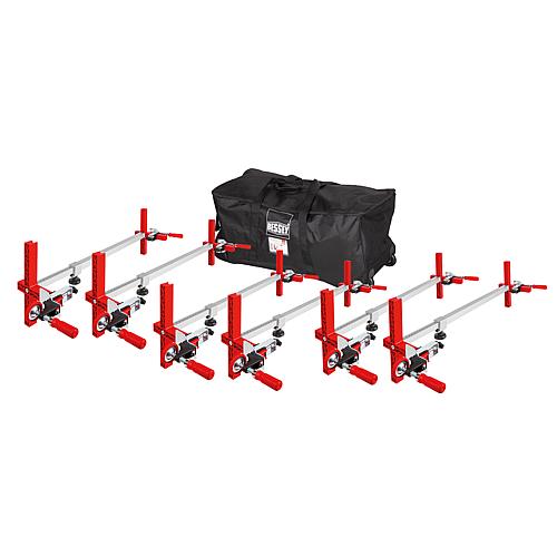 Kit positionneurs pour encadrement de portes BESSEY® TU-TRAGE 6 pièces dans sacoche en nylon pour 3 portes Standard 1