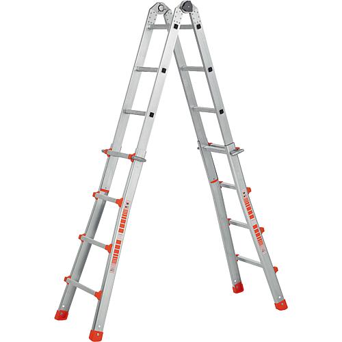 Echelle telescopique. Echelons 4x4 a grand debit avec articulation a triple point d'ancrage