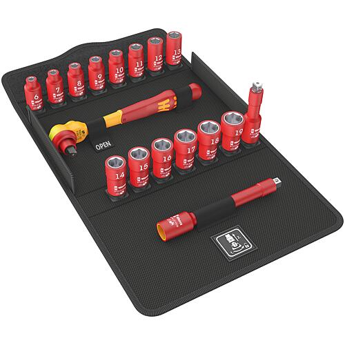 Jeu de cliquets Zyklop 3/8“ VDE, 17 pièces Standard 1