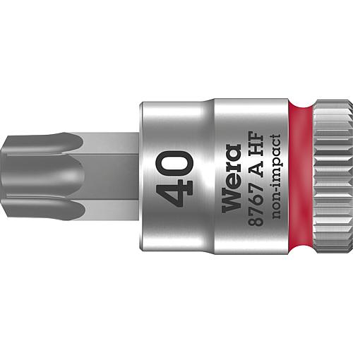 Douilles pour cliquet Torx® Wera 8767 A HF douille à embout avec entraînement 1/4", courte, avec fonction de retenue, T40 x 28 mm