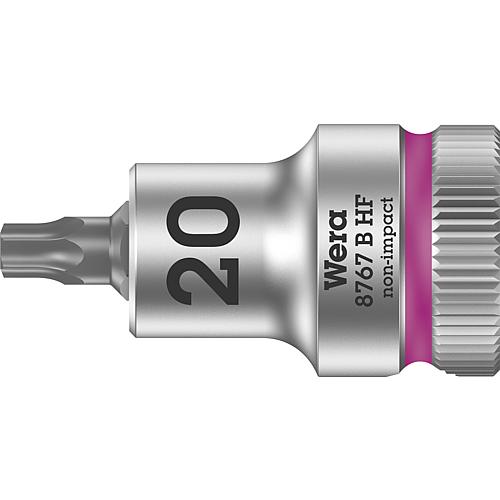Douilles pour cliquet Torx® Wera 8767 B HF douille à embout avec entraînement 3/8", courte, avec fonction de retenue, T20 x 35 mm