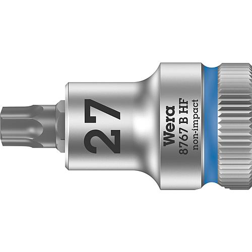 Douilles pour cliquet Torx® Wera 8767 B HF douille à embout avec entraînement 3/8", courte, avec fonction de retenue, T27 x 35 mm